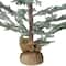 5ft. Unlit Frosted Pine Slim Artificial Christmas Tree in Burlap Base